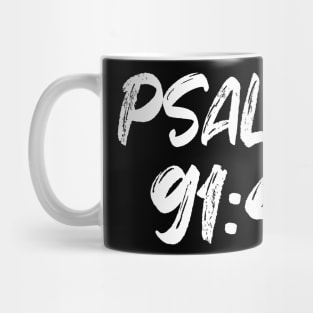 Psalm 91:4 Typography Mug